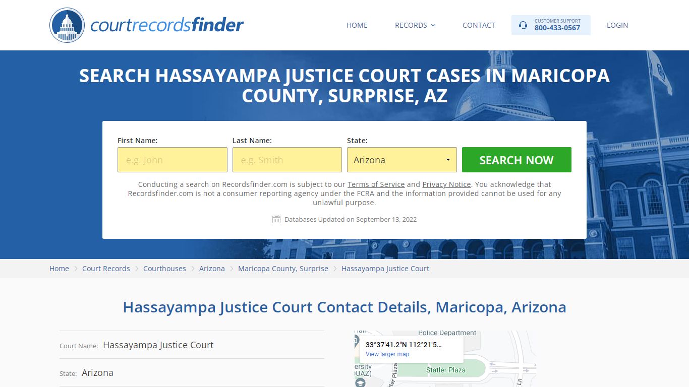 Hassayampa Justice Court Case Search - Maricopa County, AZ - RecordsFinder