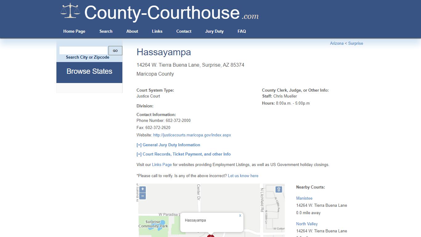 Hassayampa in Surprise, AZ - Court Information - County-Courthouse.com