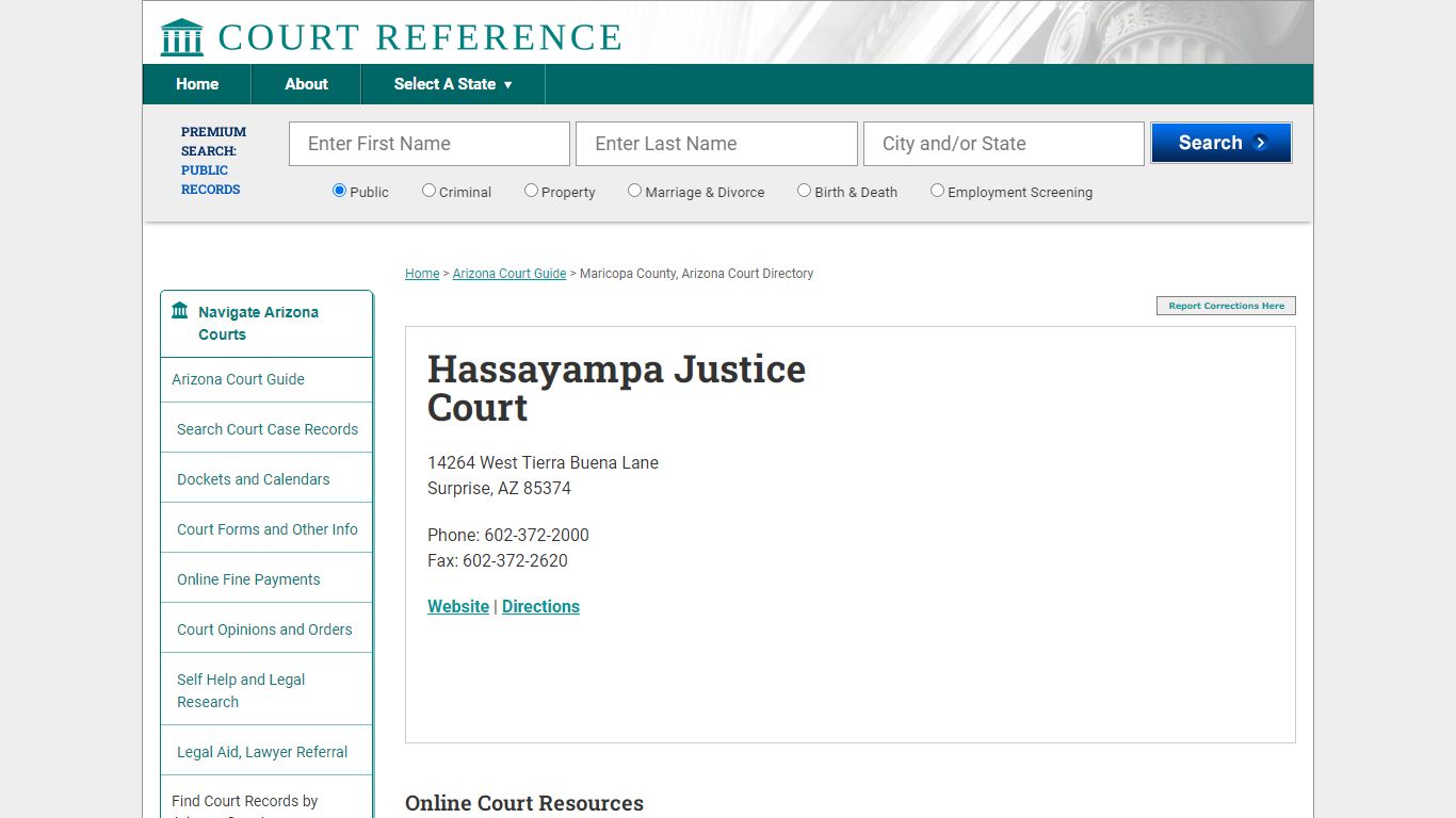 Hassayampa Justice Court - CourtReference.com